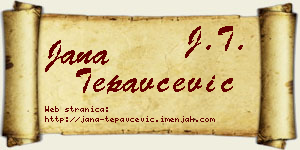 Jana Tepavčević vizit kartica